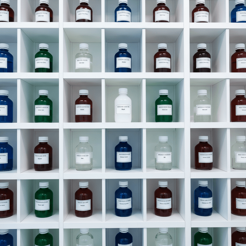 Organized chemical storage and inventory system