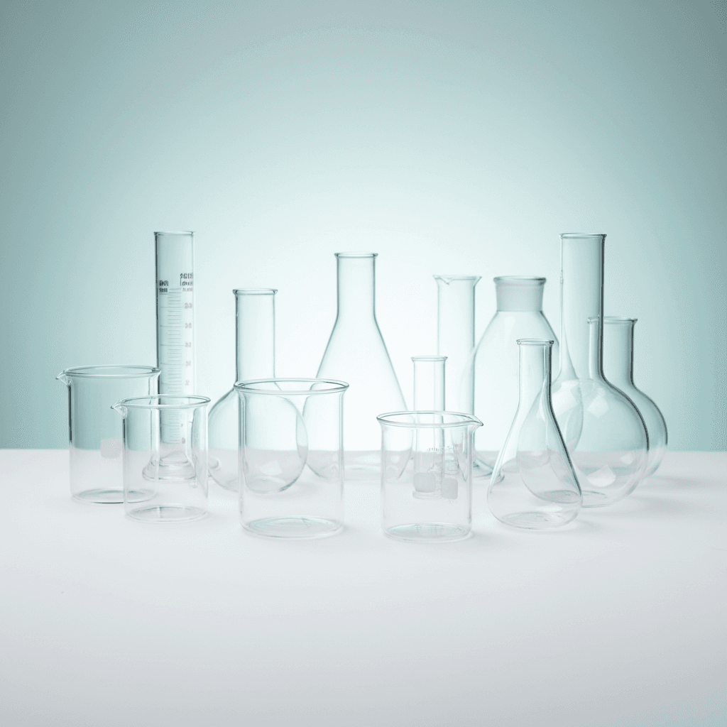 Borosilicate laboratory glassware collection